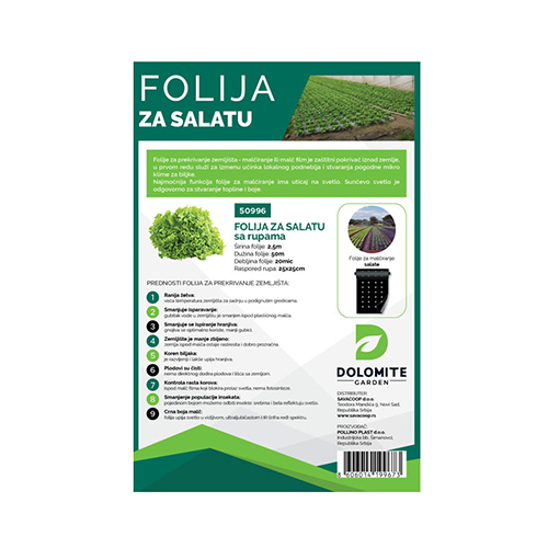 FOLIJA ZA SALATU 2,5Mx50M 20mic 25x25