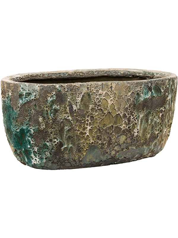 SAKSIJA BAQ LAVA OVAL RELIC JADE 38X24X19CM