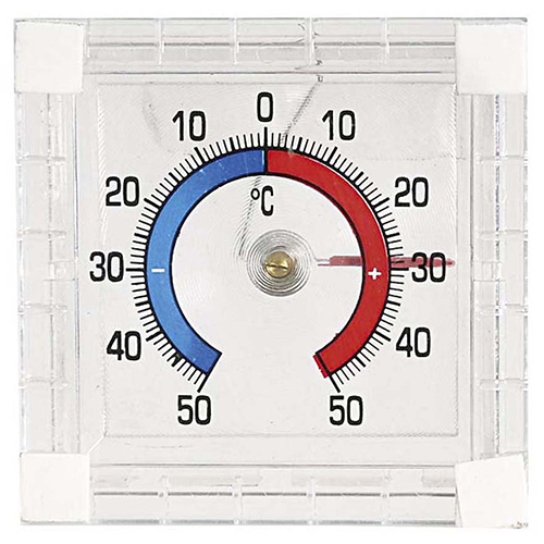 TERMOMETAR A VETRO 75X75MM